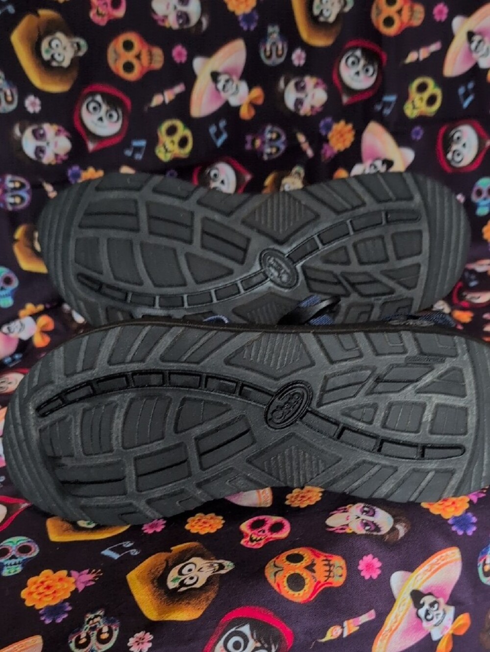 Chaco Black Sandals with Blue & Pink Straps - Picture 6 of 6
